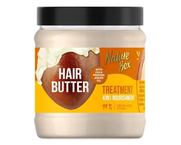 Tratament pentru Par 4 in 1 cu Argan si Unt de Shea - Nature Box Treatment 4 in 1 Nourishment with Cold Pressed Argan Oil, 300 ml