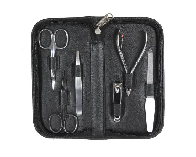 Trusa manichiura neagra 6 piese Koh-I-Noor, K01-N