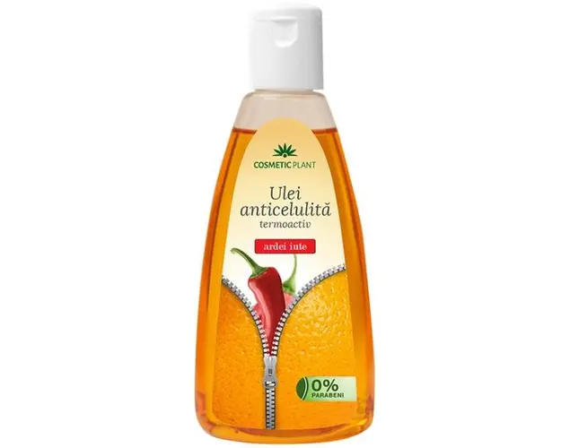 Ulei Termoactiv pentru Celulita cu Extract de Ardei Iute Cosmetic Plant, 200ml