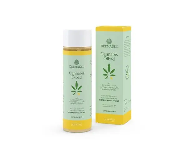 Ulei baie cu ulei de cannabis si lamaie Dermasel 250 ml