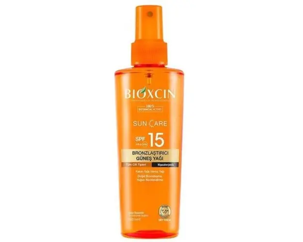 Ulei Bronz Bioxcin actiune hidratanta, absortie rapida, Spf 15, 200 ml