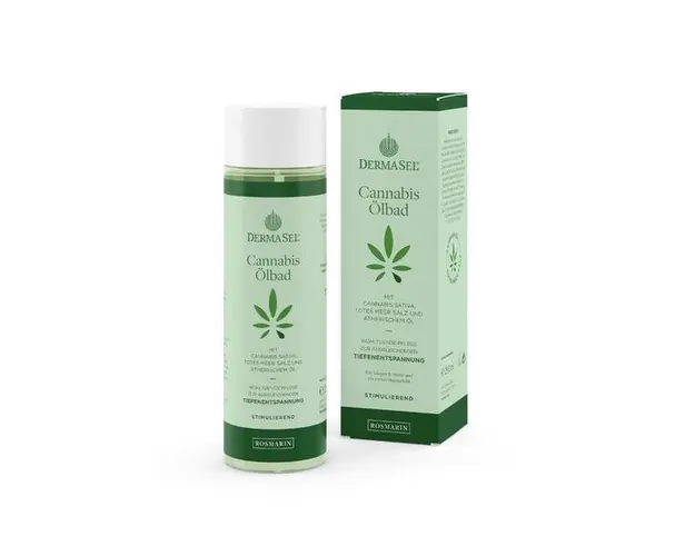 Ulei de baie cu ulei de cannabis, rozmarin si minerale Dermasel 250 ml