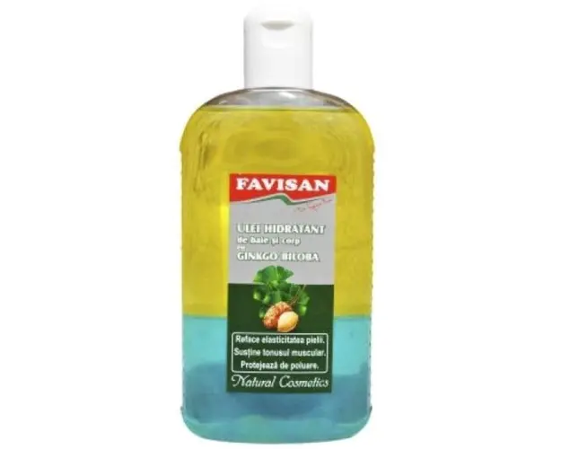 Ulei Hidratant de Baie si Corp cu Ginkgo Biloba Favibeauty Favisan, 300ml