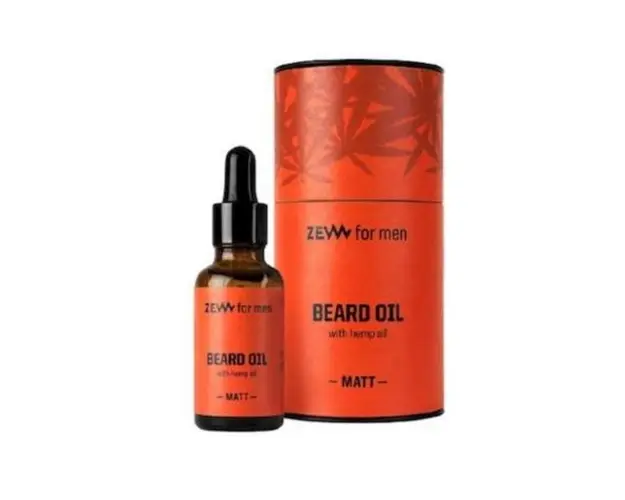 Ulei nutritiv pentru barba, ,,Matt&rdquo;, cu ulei de canepa, intareste radacina firului de par si calmeaza iritatia, parfum placut de santal si mosc, Zew for men, 30ml