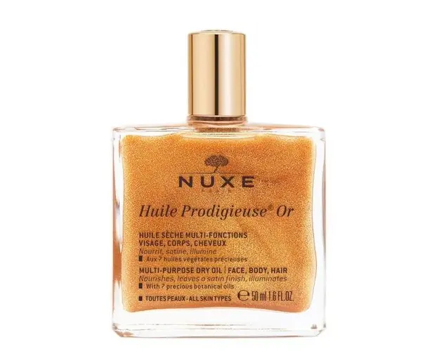 Ulei uscat Nuxe Huile Prodigieuse OR Gold Oil 50ml cu sidef auriu pentru ten, corp si par