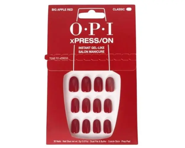 Unghii artificiale, Opi, Xpress/On, Big Apple Red&trade;, 30 buc