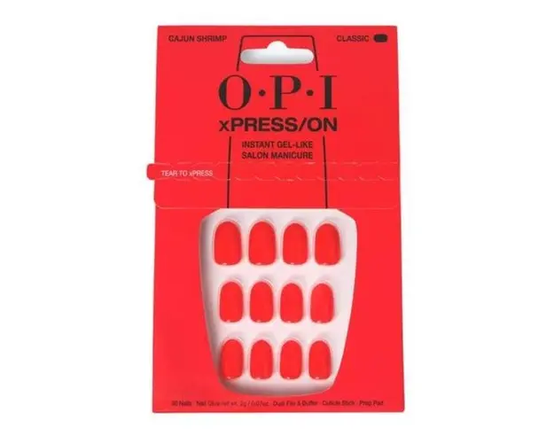 Unghii artificiale, Opi, Xpress/On, Cajun Shrimp&trade;, 30 buc
