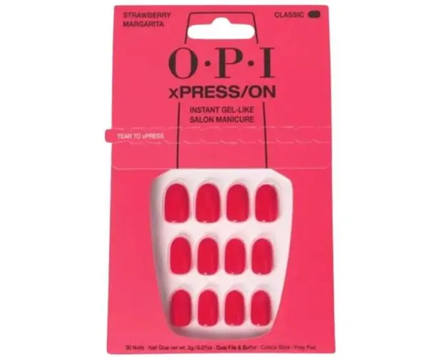 Unghii artificiale, Opi, XPress/on, Strawberry Margarita, 30 buc