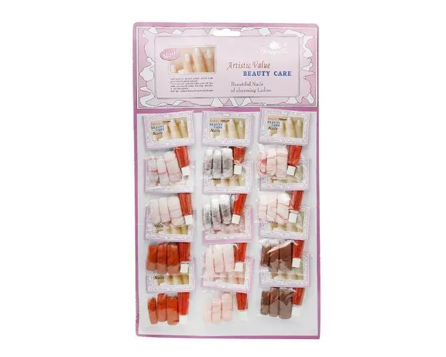 Unghii false cu adeziv inclus 12 seturi - Mix color
