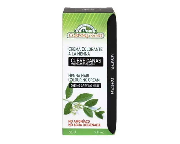 Vopsea Crema Henna Semipermanenta Negru Corpore Sano, 60ml