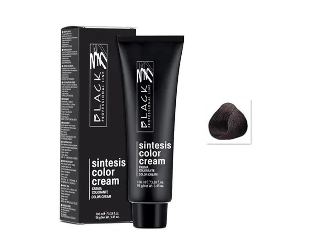 Vopsea Crema Permanenta - Black Professional Line Sintesis Color Cream, nuanta 1.12 Violet Black, 100ml