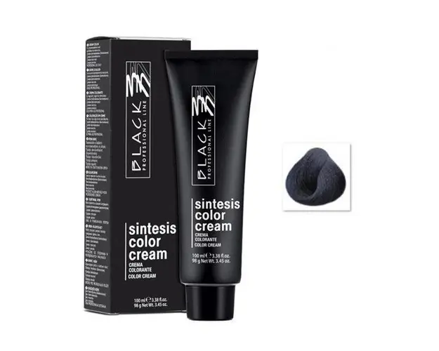 Vopsea Crema Permanenta - Black Professional Line Sintesis Color Cream, nuanta 111 Blue Modifier, 100ml