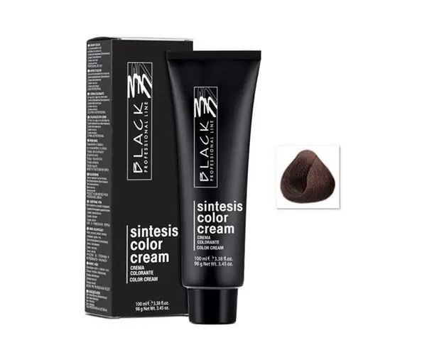 Vopsea Crema Permanenta - Black Professional Line Sintesis Color Cream, nuanta 4.36 Chestnut, 100ml