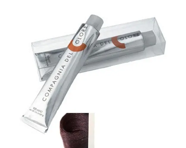 Vopsea Crema Permanenta Compagnia del Colore, nuanta Castano Chiaro Mogano Intenso 5.55, 100 ml