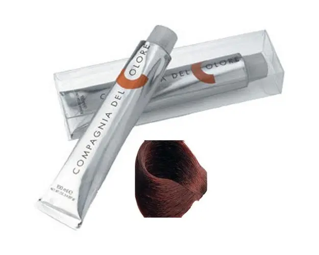 Vopsea Crema Permanenta Compagnia del Colore, nuanta Castano Chiaro Rosso 5.6, 100 ml