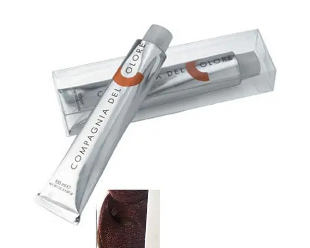 Vopsea Crema Permanenta Compagnia del Colore, nuanta Castano Chiaro Rosso 5.6, 100 ml - Amonia Free