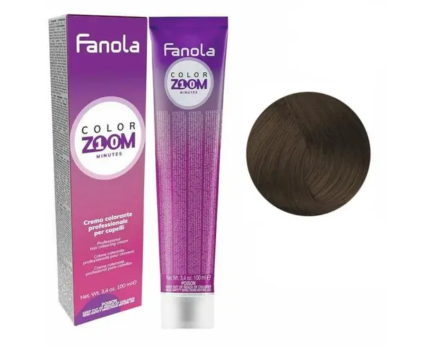 Vopsea Crema Permanenta - Fanola Color Zoom 10 Minutes, nuanta 4.0 Chestnut, 100 ml