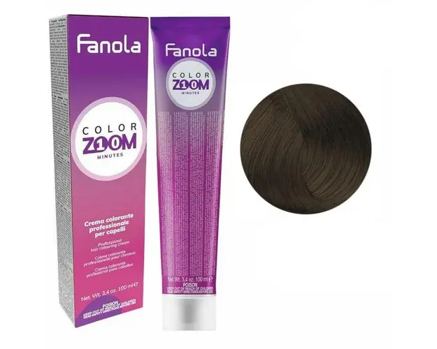 Vopsea Crema Permanenta - Fanola Color Zoom 10 Minutes, nuanta 5.7 Light Chestnut Brown, 100 ml