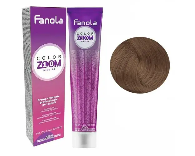 Vopsea Crema Permanenta - Fanola Color Zoom 10 Minutes, nuanta 8.3 Light Golden Blonde, 100 ml