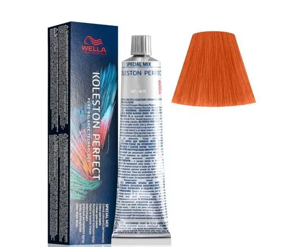 Vopsea Crema Permanenta Mixton - Wella Professionals Koleston Perfect Special Mix, nuanta 0/43 Rosu Auriu