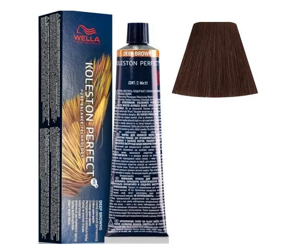 Vopsea Crema Permanenta - Wella Professionals Koleston Perfect ME+ Deep Browns, nuanta 6/73 Blond Inchis Maro Auriu