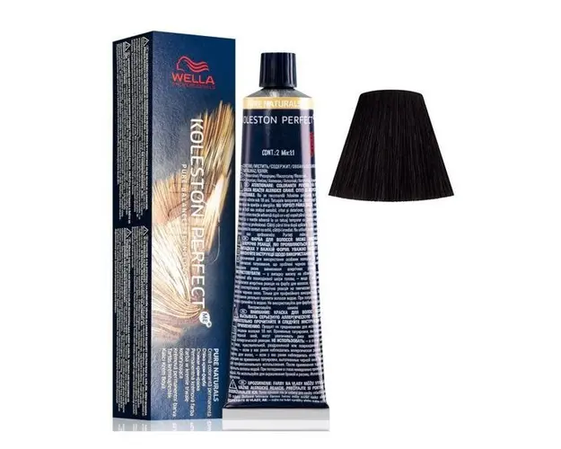 Vopsea Crema Permanenta - Wella Professionals Koleston Perfect ME+ Pure Naturals, nuanta 33/0 Castaniu Inchis Intens