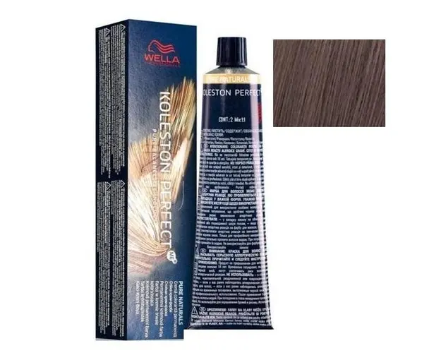 Vopsea Crema Permanenta - Wella Professionals Koleston Perfect ME+ Pure Naturals, nuanta 6/91 Blond Inchis Cendre Ash, 60ml