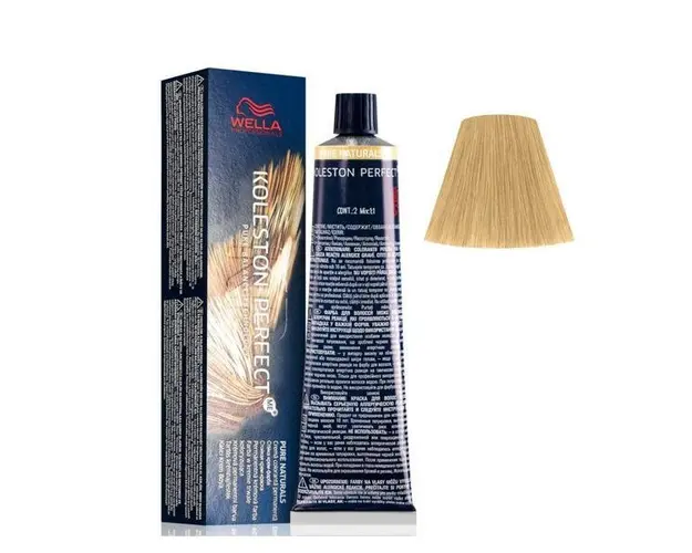 Vopsea Crema Permanenta - Wella Professionals Koleston Perfect ME+ Pure Naturals, nuanta 9/0 Blond Luminos