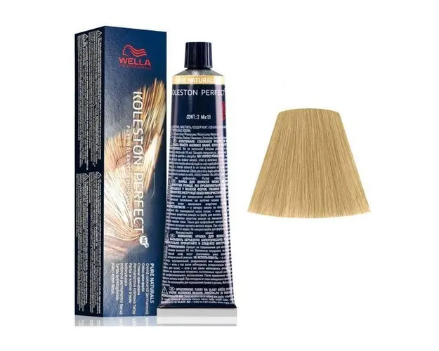 Vopsea Crema Permanenta - Wella Professionals Koleston Perfect ME+ Pure Naturals, nuanta 9/01 Blond Luminos Natural Cenusiu