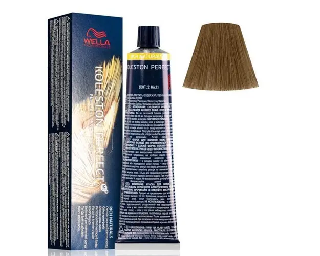 Vopsea Crema Permanenta - Wella Professionals Koleston Perfect ME+ Rich Naturals, nuanta 7/1 Blond Mediu Cenusiu
