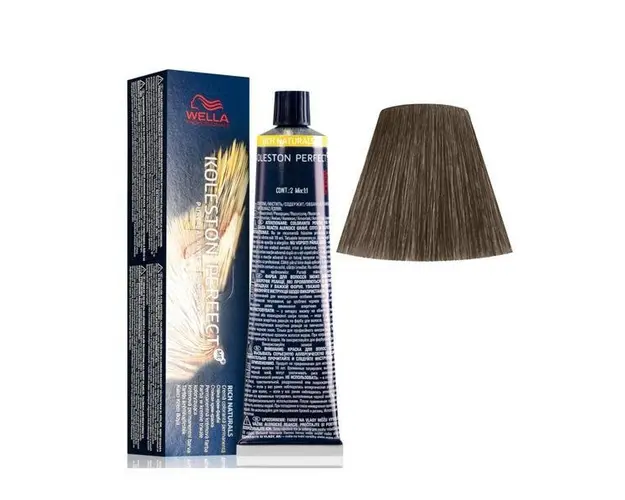 Vopsea Crema Permanenta - Wella Professionals Koleston Perfect ME+ Rich Naturals, nuanta 7/18 Blond Mediu Cenusiu Perlat