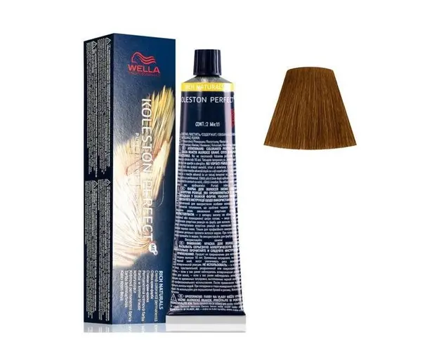 Vopsea Crema Permanenta - Wella Professionals Koleston Perfect ME+ Rich Naturals, nuanta 7/31 Blond Mediu Auriu Cenusiu