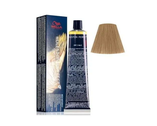 Vopsea Crema Permanenta - Wella Professionals Koleston Perfect ME+ Rich Naturals, nuanta 9/17 Blond Luminos Cenusiu Castaniu