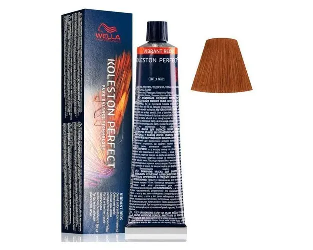 Vopsea Crema Permanenta - Wella Professionals Koleston Perfect ME+ Vibrant Reds, nuanta 8/43 Blond Deschis Rosu Auriu