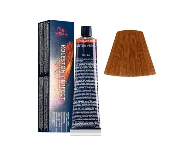 Vopsea Crema Permanenta - Wella Professionals Koleston Perfect Vibrant Reds, nuanta 7/34 Blond Mediu Auriu Aramiu