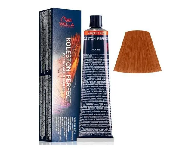 Vopsea Crema Permanenta - Wella Professionals Koleston Perfect Vibrant Reds, nuanta 88/43 Blond Deschis Intens Rosu Auriu