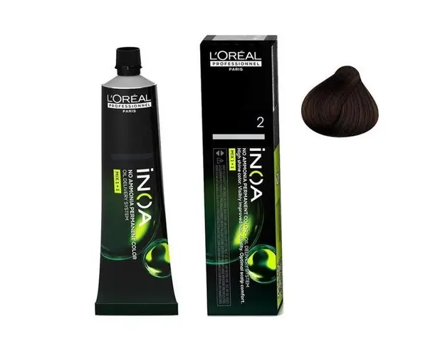 Vopsea de Par Demi-permanenta L'Oreal Professionnel Inoa 2 Darkest Brown, 60 ml