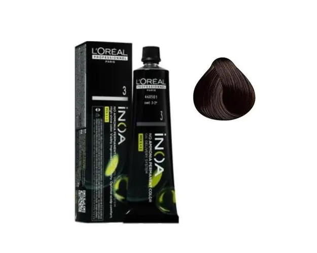 Vopsea de Par Demi-permanenta L'Oreal Professionnel Inoa 3 Dark Brown, 60 ml