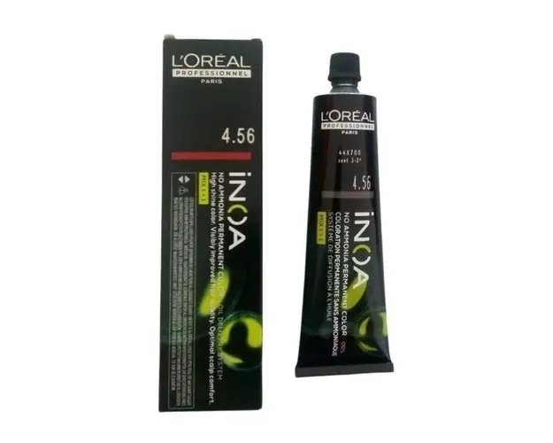 Vopsea de Par Demi-permanenta L'Oreal Professionnel Inoa 4.56 Medium Brown Mahogany, 60 ml