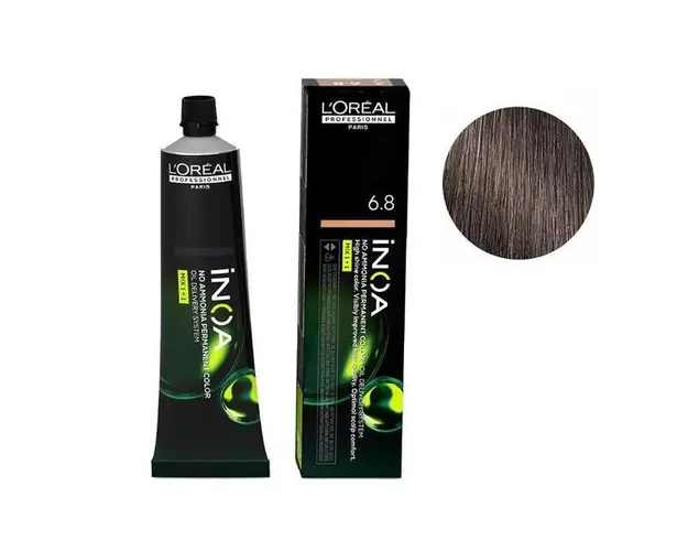 Vopsea de Par Demi-permanenta L'Oreal Professionnel Inoa 6.8 Dark Mocha Blonde, 60 ml
