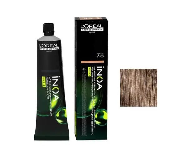 Vopsea de Par demi-permanenta L'Oreal Professionnel Inoa 7.8 Mocha Blonde, 60 ml