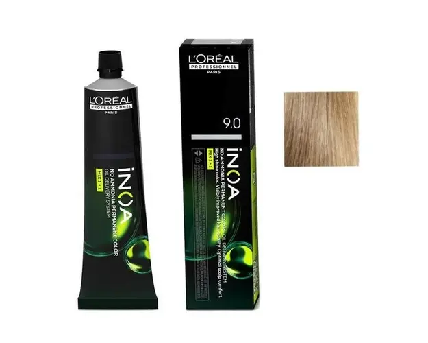 Vopsea de Par demi-permanenta L'Oreal Professionnel Inoa 9.0 Fundamental Deep Very Light Blonde, 60 ml