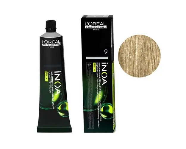 Vopsea de Par Demi-permanenta L'Oreal Professionnel Inoa 9 Very Light Blonde, 60 ml