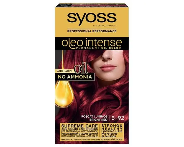 Vopsea de Par Demi-permanenta - Syoss Professional Performance Oleo Intense Permanent Oil Color, nuanta 5-92 Roscat Luminos