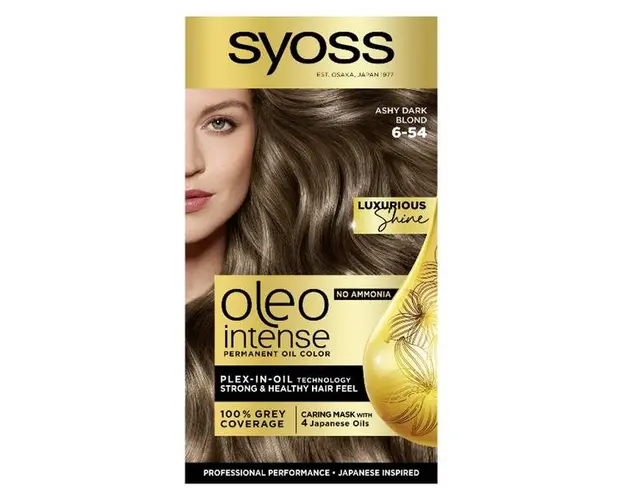 Vopsea de Par Demi-permanenta - Syoss Professional Performance Oleo Intense Permanent Oil Color, nuanta 6-54 Blond Inchis