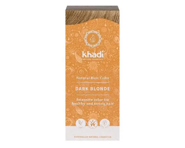 Vopsea de Par Henna pentru Blond Inchis Khadi, 100 g