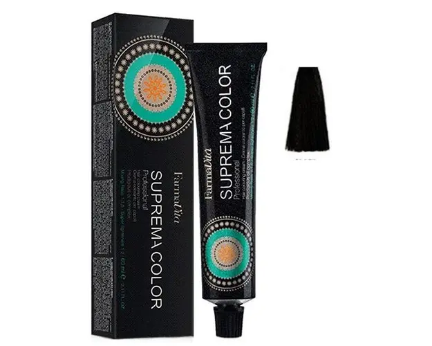 Vopsea Permanenta - FarmaVita Suprema Color Professional, nuanta 1.0 Black, 60 ml