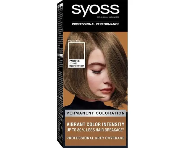 Vopsea de Par Permanenta Inspirata de Pantone - Syoss Professional Performance Permanent Coloration Inspired by Pantone 17-1052, nuanta 6_66 Roasted Pecan