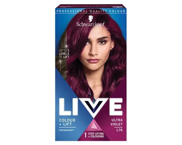 Vopsea de Par Permanenta - Schwarzkopf Live Colour +Lift Permanent, nuanta L76 Ultra Violet
