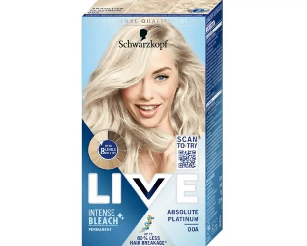 Decolorant pentru Par - Schwarzkopf Live Intense Bleach, nuanta Absolute Platinum 00A